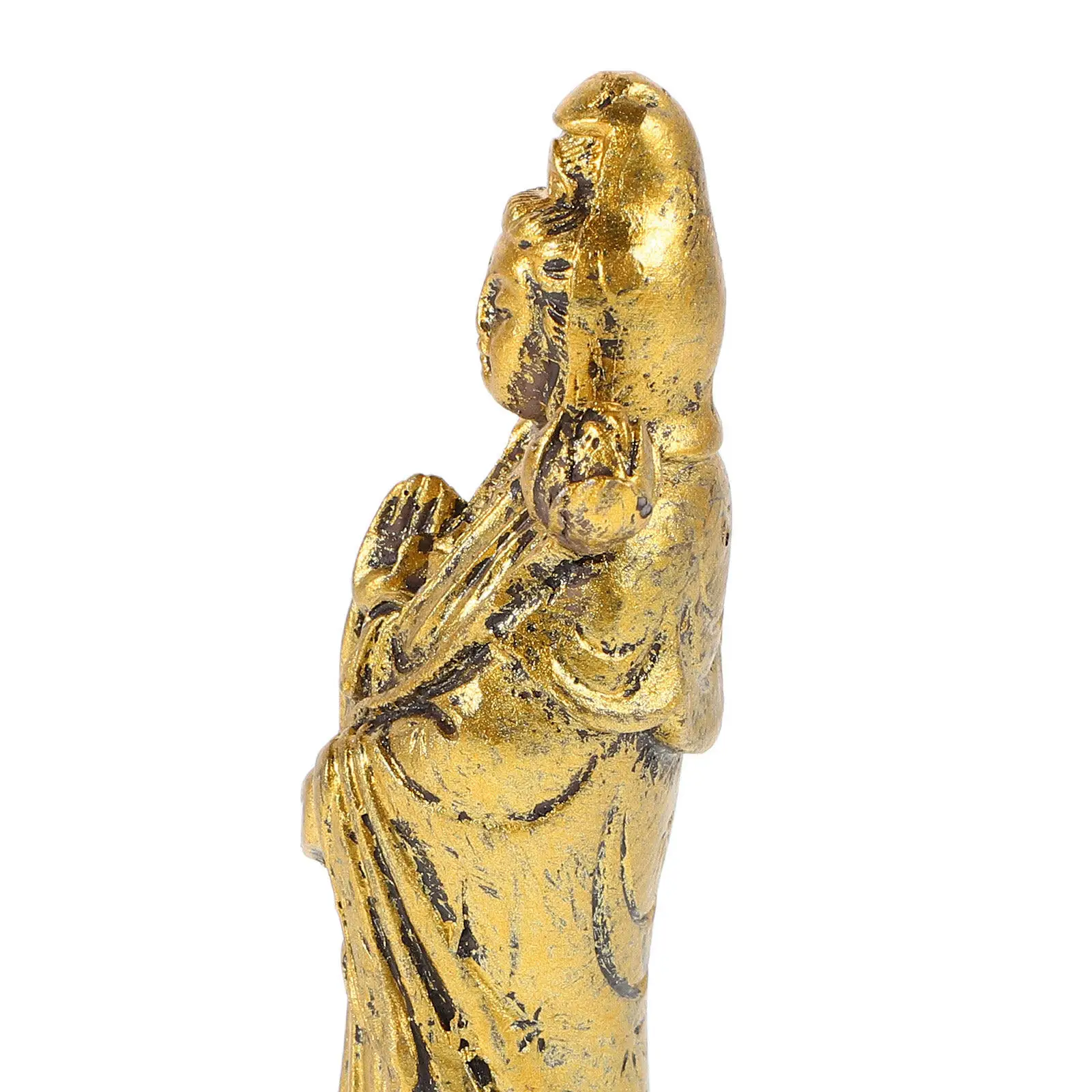 Vintage Yin Buddha Statue Elegant Bodhisattva Sculpture for Home Office Feng Shui Meditation Peaceful Decor Buddhist Statue view 5