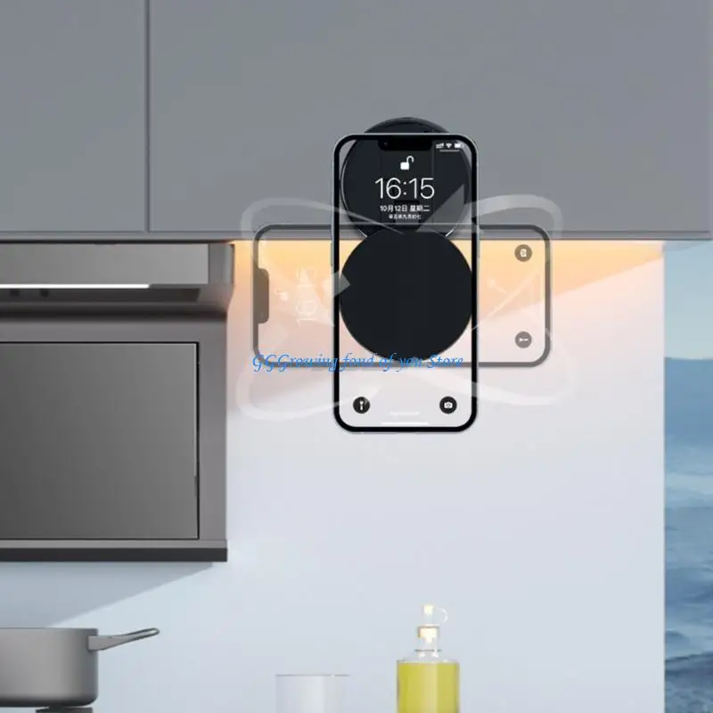 H9EB Car Smartphone Mount Support Bracket with Vacuum Suction Foldable and Rotatable High Strength for Navigation Video Calls