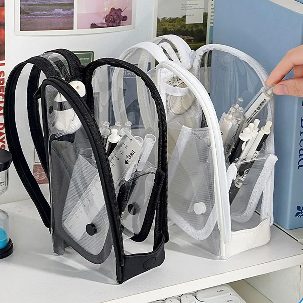 

Gift 2-in-1 Standing Pencil Case Portable Vertical Vertical Drawer-type Pencil Case Retractable Pencil Bag Desk Supplies Holders