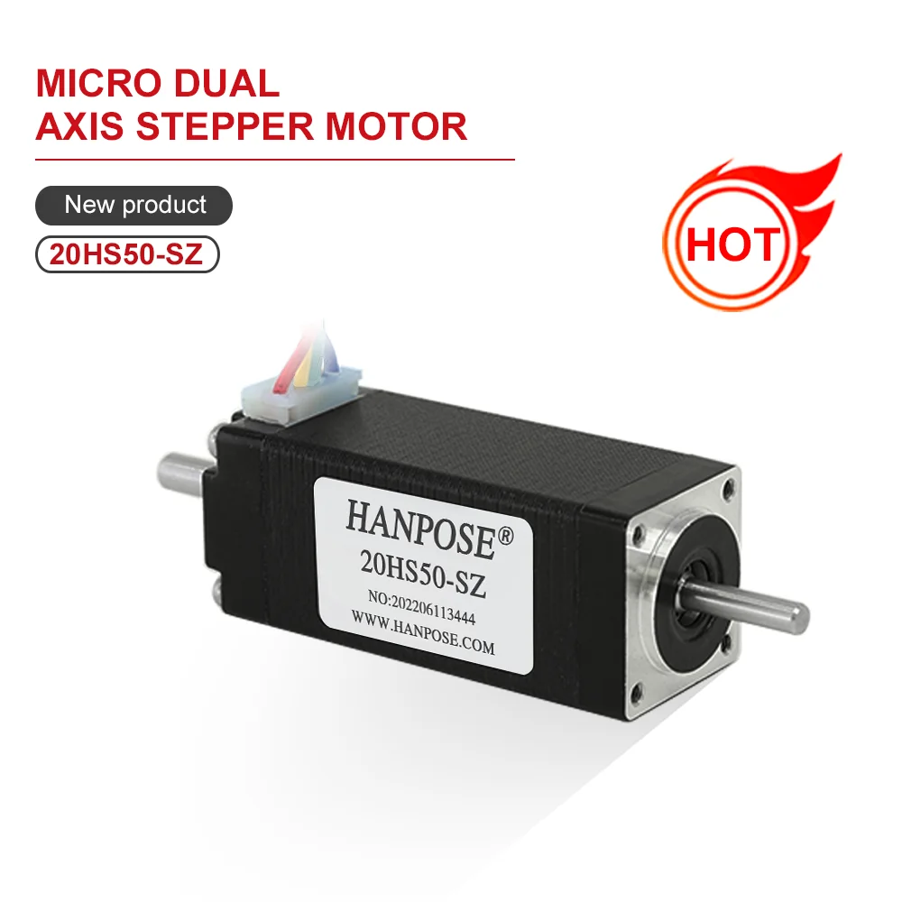 

20HS40-SZ Mini Nema 8 Dual Axis Stepper Motor 50mm 0.8A 0.4N.M High Torque Series Motor for 3D Printer Monitoring Equipment