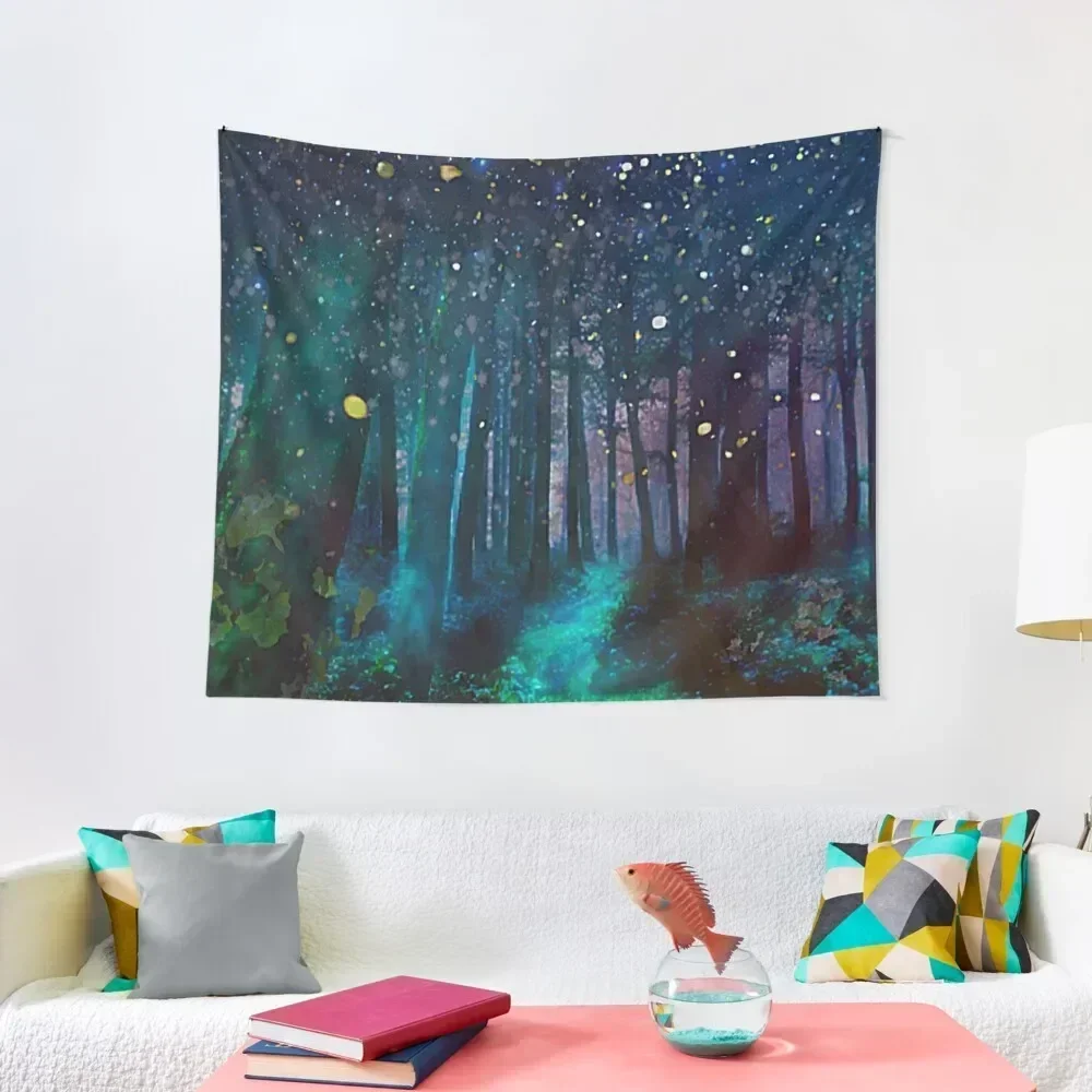 Firefly Forest Tapestry Things To The Room Wall Decoration Aesthetic Room Decorations Decorative Wall Mural Tapestry