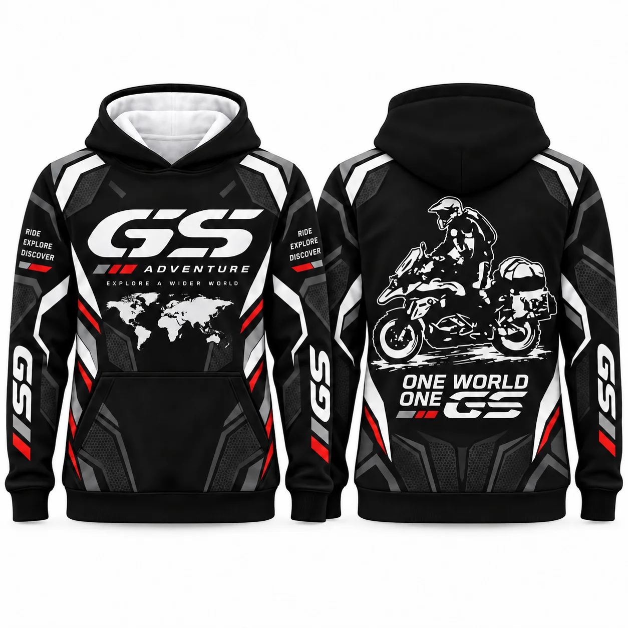 GS Adventure Motorcycle Fan Hoodie Men 3D Full Print Hooded Sweatshirt Biker Racing Style Outdoor Streetwear Fashion Clothing