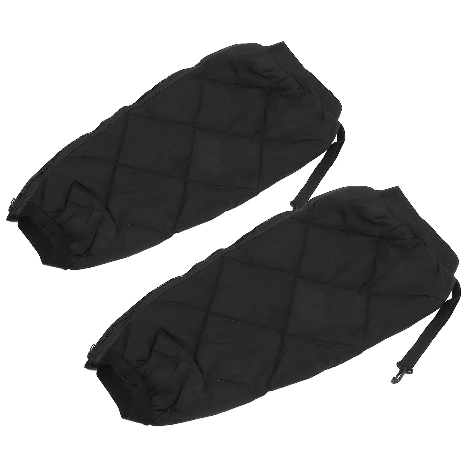 

Winter Motorcycle Knee Warmers Thickened Fleece Lining Windproof Leg Protectors Adjustable Zipper Electric Bike Scooter Thermal