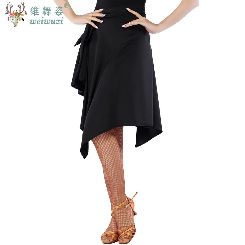Falda de baile latino para mujer, Ropa de baile Social estándar nacional para adultos, carpeta Triangular, falda con cordones, disfraz de actuación