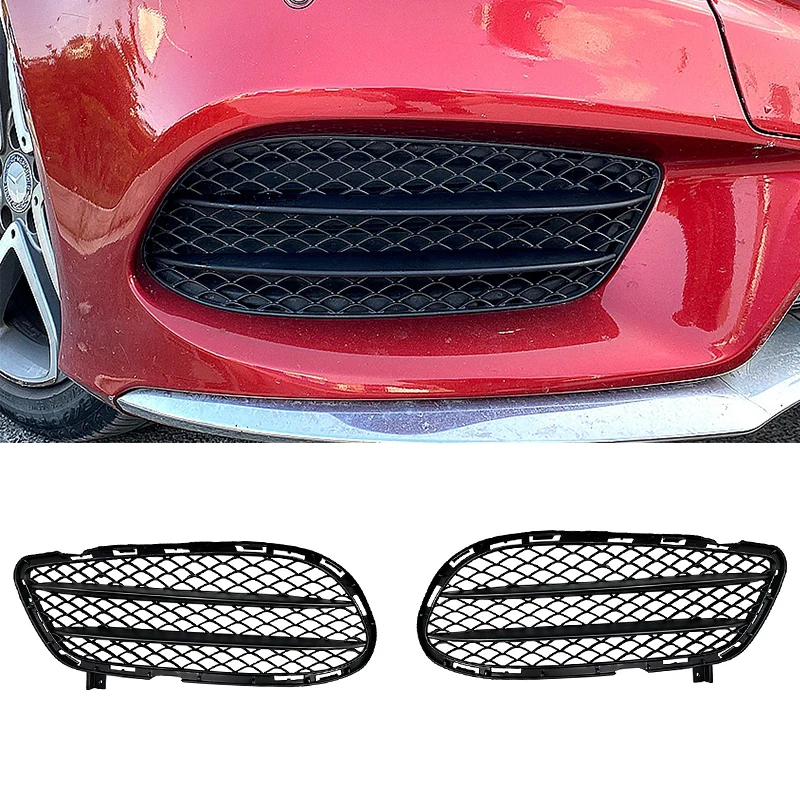 

Glossy black Front Bumper Side Vent Spoiler Frame Grille Cover For Mercedes-Benz CLS-Class C218 CLS260 300 AMG 2015-2017