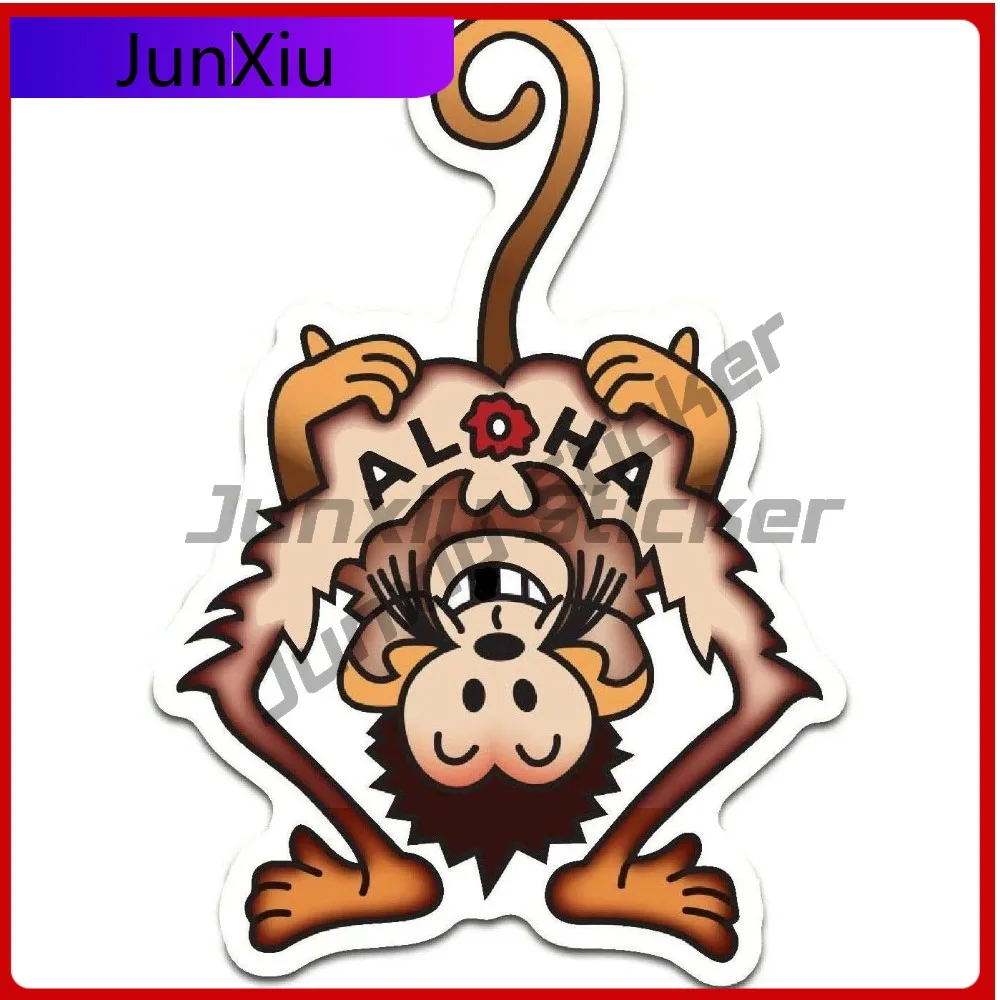 

Set Monkey Aloha Hard Hat Sticker Funny Scratch-proof Decal Accessories For Hard Hat Welding Helmet Hardhat Helmet Toolbox Scrat