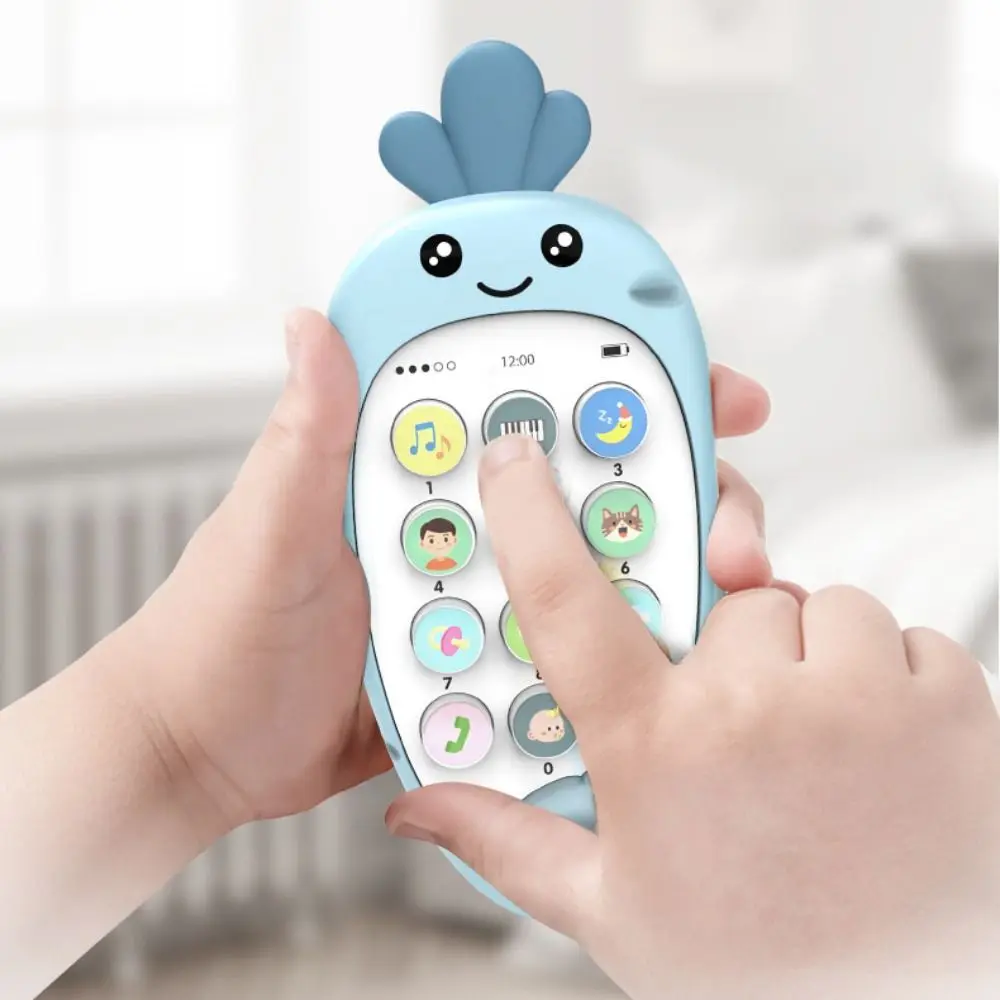 Simulation Phone Electronic Baby Cell Phone Toy Voice Toy Silicone Phones Musical Toys Music Safe Control Music Sleeping Toy