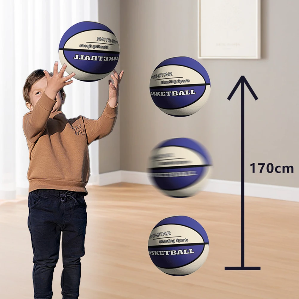 Indoor Practice Foam Basketball - 7-inch zeer elastische, stille Swish Ball - Ideale indoor trainingsbal voor kinderen en jongeren