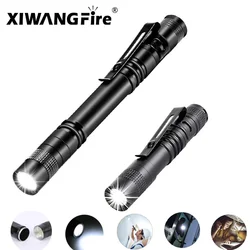 Mini LED Flashlight XPE Portable Zoom Pen Light Waterproof Torch Camping Emergency Outdoor Walking Lantern Keychain Flashlight