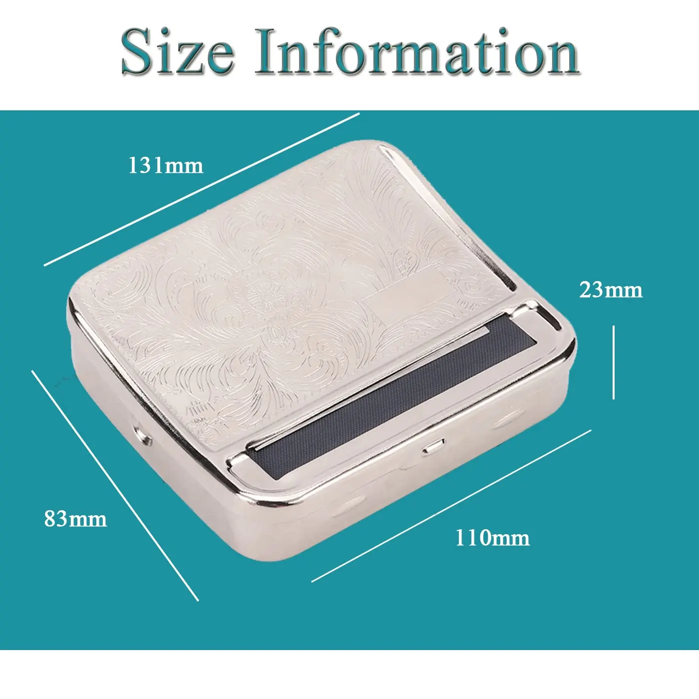 آلة لف المعادن 70 مللي متر/78 مللي متر/110 مللي متر ورقة اليد لفة صندوق مخزن علبة السجائر أداة التدخين عن طريق لف السجائر الخاصة بك