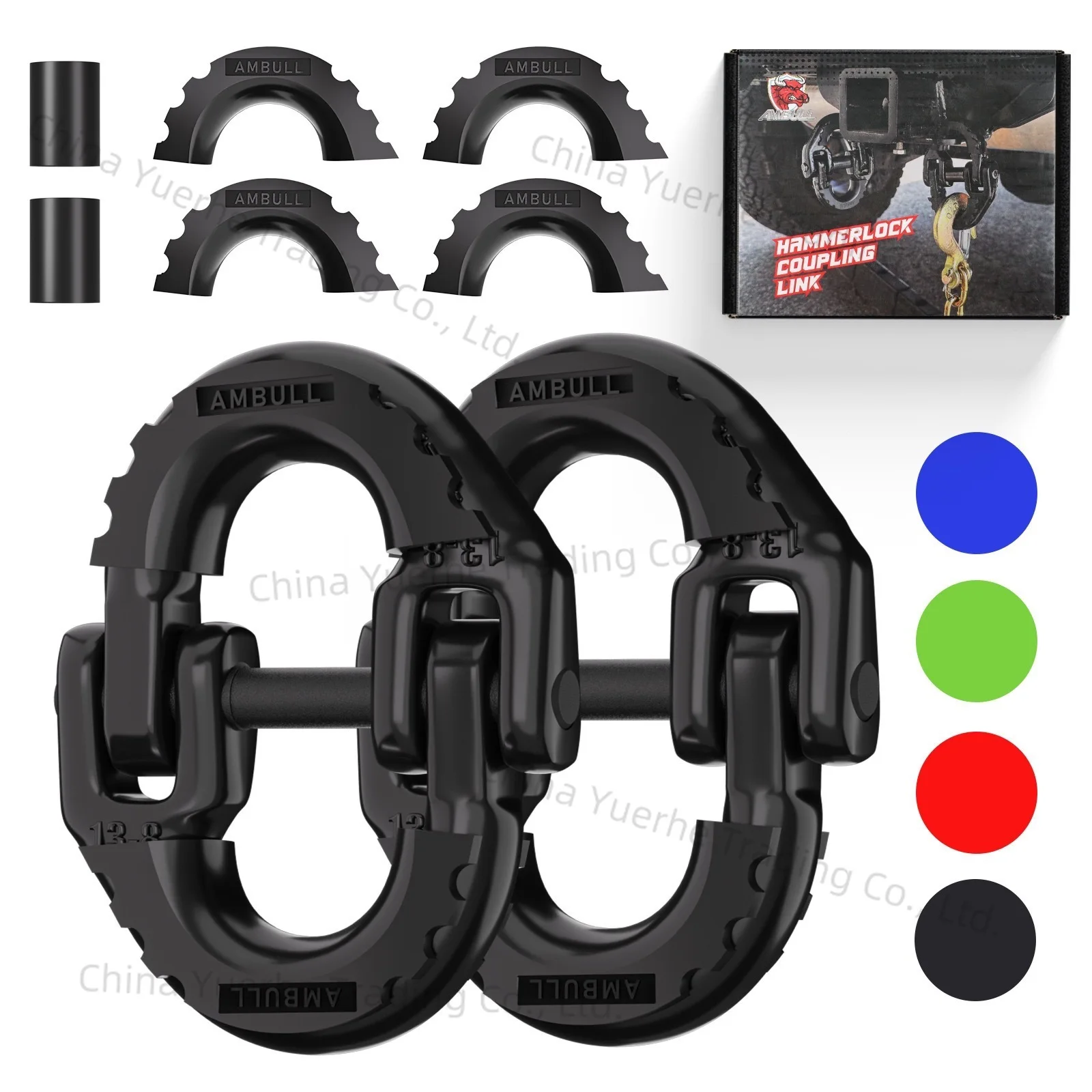 

American lifting butterfly buckle double ring buckle G80 alloy steel rescue flexible link insurance safety buckle