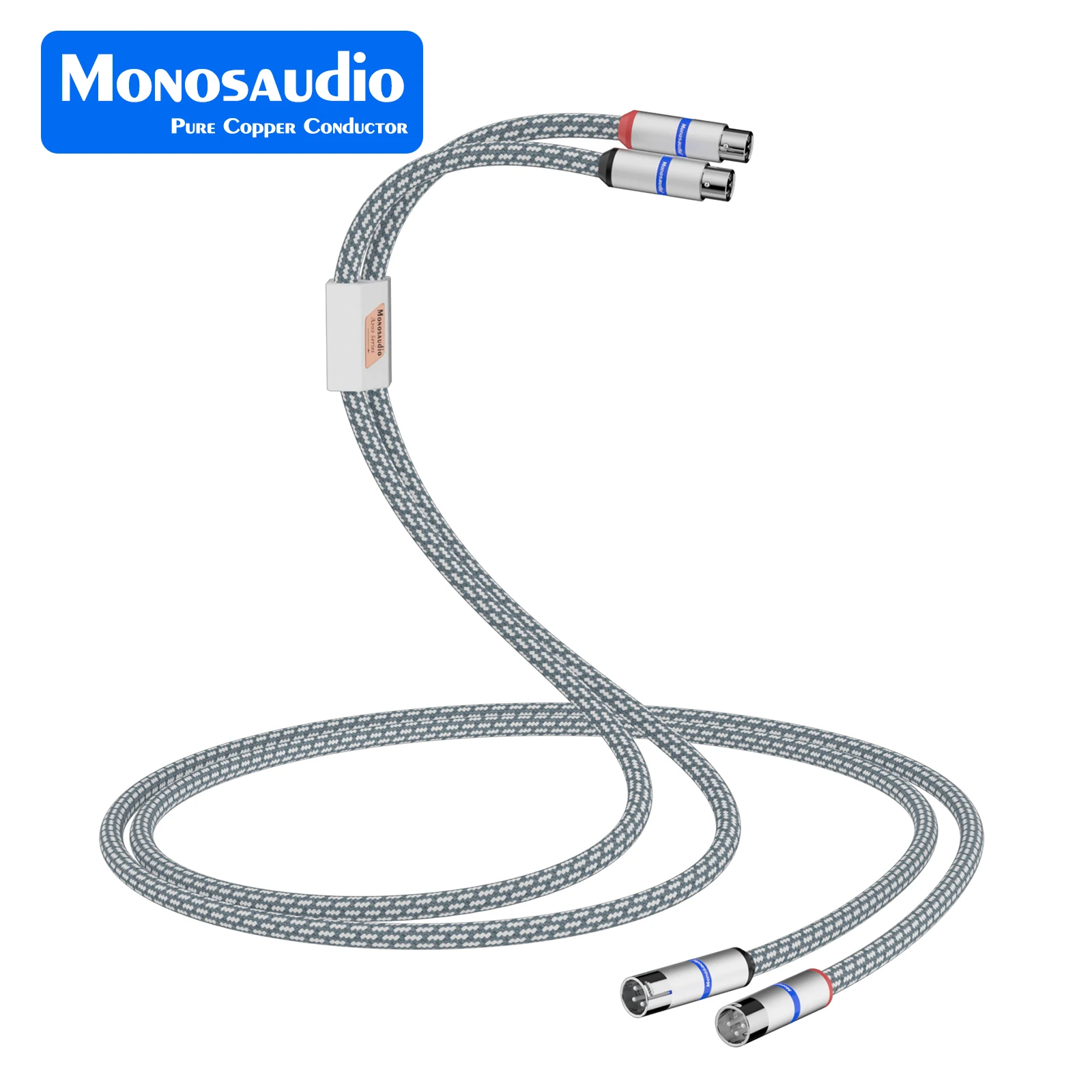 

Monosaudio A202X6R High End OFC Copper Silver Plated Balanced Interconnect XLR Cable Rhodium Plated XM706R&XF706R XLR Connectors