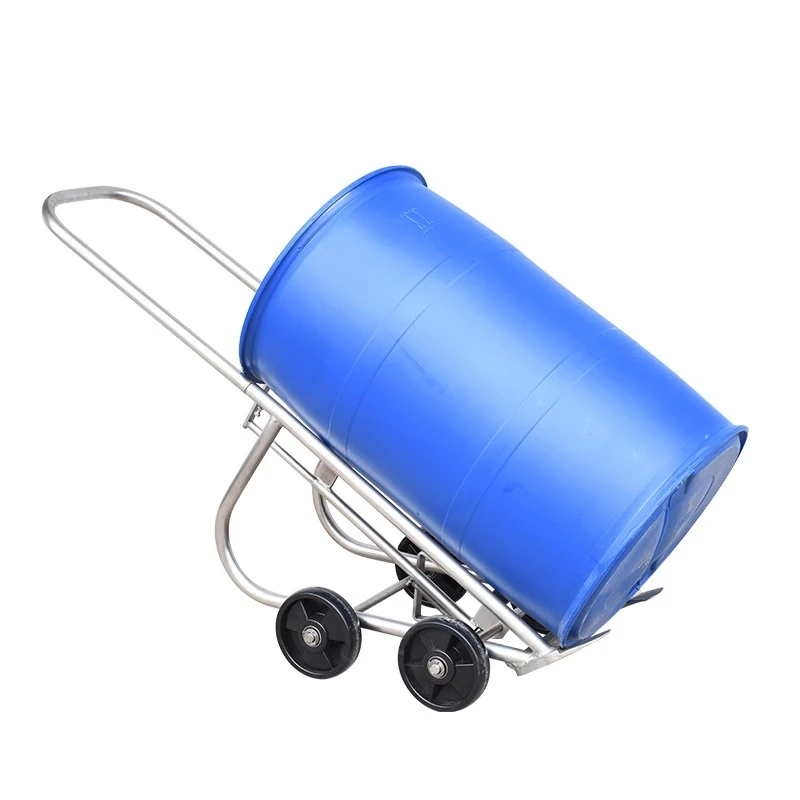 

Multifunctional oil drum truck pallet loading and unloading trolley mechanical oil drum