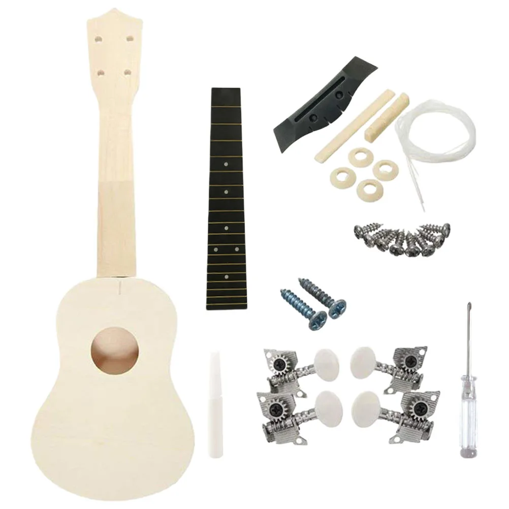 

Kids Ukulele Material Pack Musical Instruments Toy Blank Childrens Parent-child Finger Board