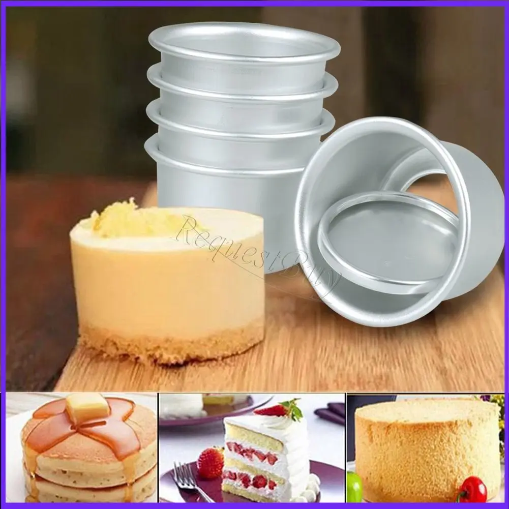 

5PCS Cake Mold Removable Non-stick Round DIY Cake muffin Baking Mold Mould Tool Set Cake Decorating Tool cupcake paper cups