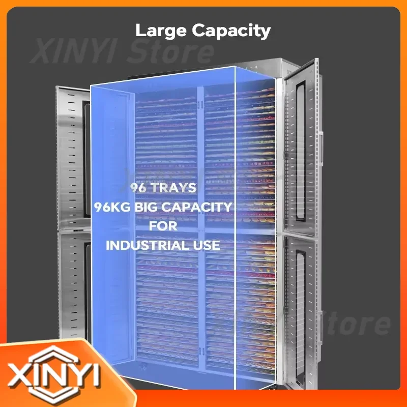 for Commercial Food Dehydrator 96 Trays Fruit Vegetable Industrial Beef Jerky Dryer Machine Wholesale 1 Year Warranty