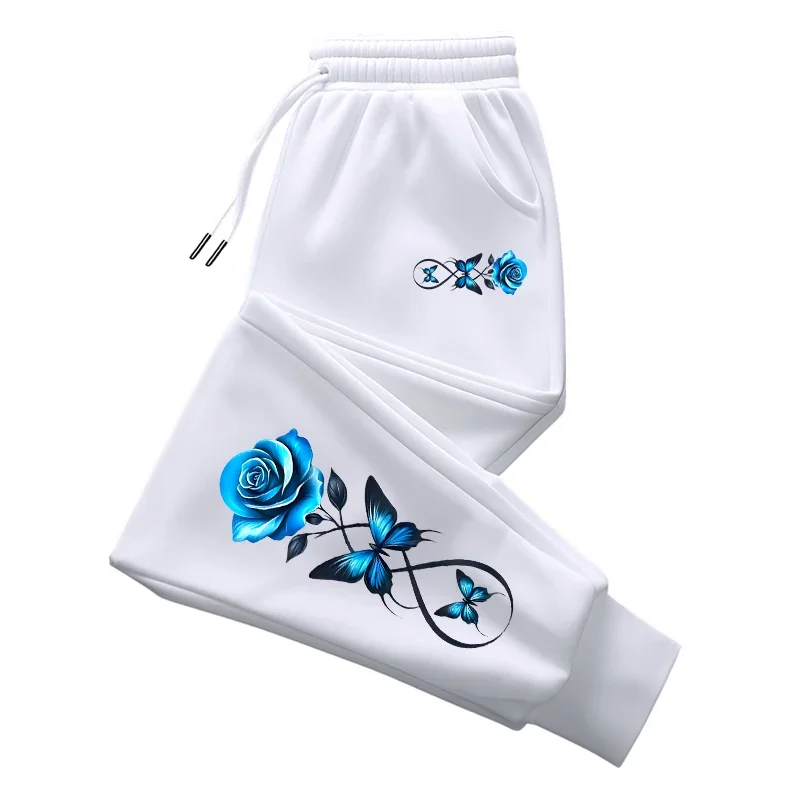 2026 Neu eingetroffene Damenhose, modische Jogginghose mit Blumenmuster, bequem für Zuhause und draußen, sportlich, lässig, vielseitig. – Detail 4