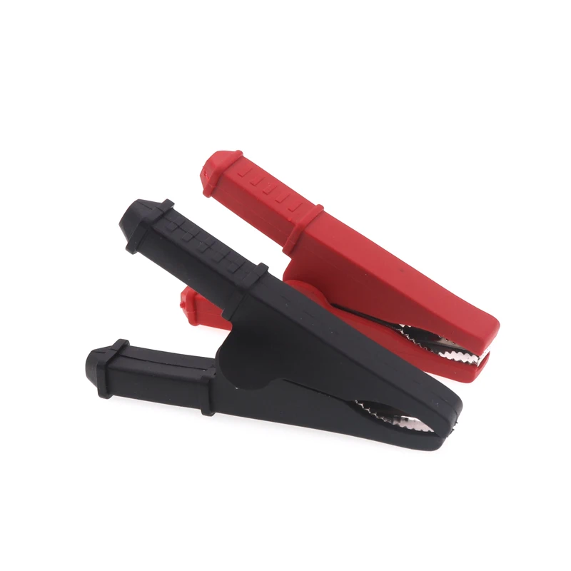 30mm 30A Alligator Clip Adapter Red Black Car Insulated Crocodile Clips 75mm Battery Test Lead OpeningTest Clamps