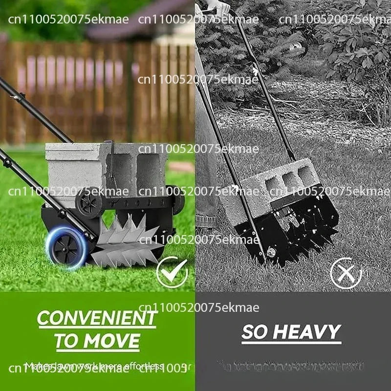 Lawn Punch Push Nail Lawn Aerator Rolling Rotary Tip Loosening Tool