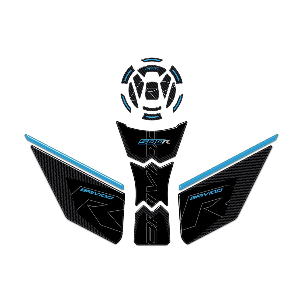 3D Resin Sticker Protection Kit Tank Pad Decals For Voge Brivido 500 R 2021 2022 2023 2024