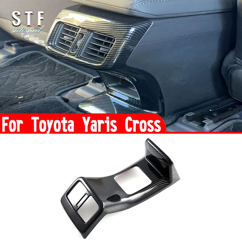 For Toyota Yaris Cross 2024 2025 Car Accessories ABS Interior Rear Air-Condition Vent Outlet Cover Trim Molding Decoration