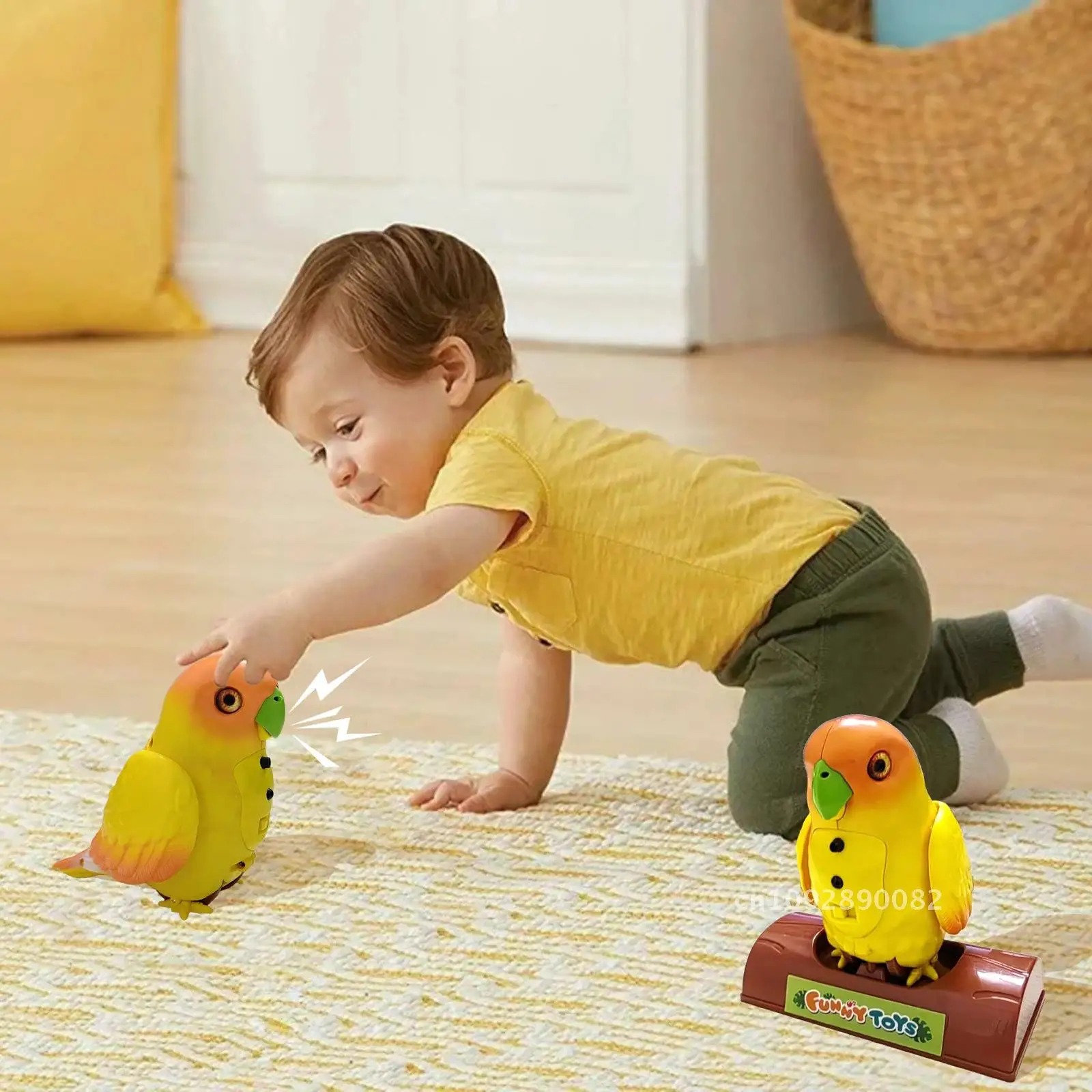 面白い誕生日のおもちゃ電気オウムハンドジェスチャーセンシングペットトーキング歌う女の子のおもちゃ子供のギフト鳥ウォーキング男の子のため