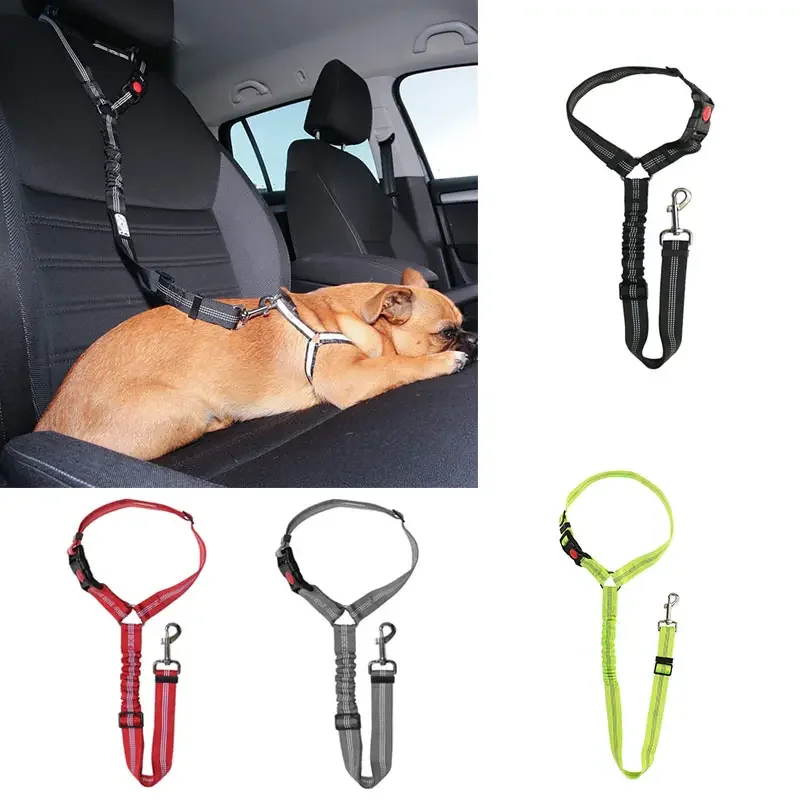 Reflective Pet Dog Car Seat Belt Puppy Collar Walking Travel Car Accessories Cat Leash Harness for Small Dogs Pet Car Supplies