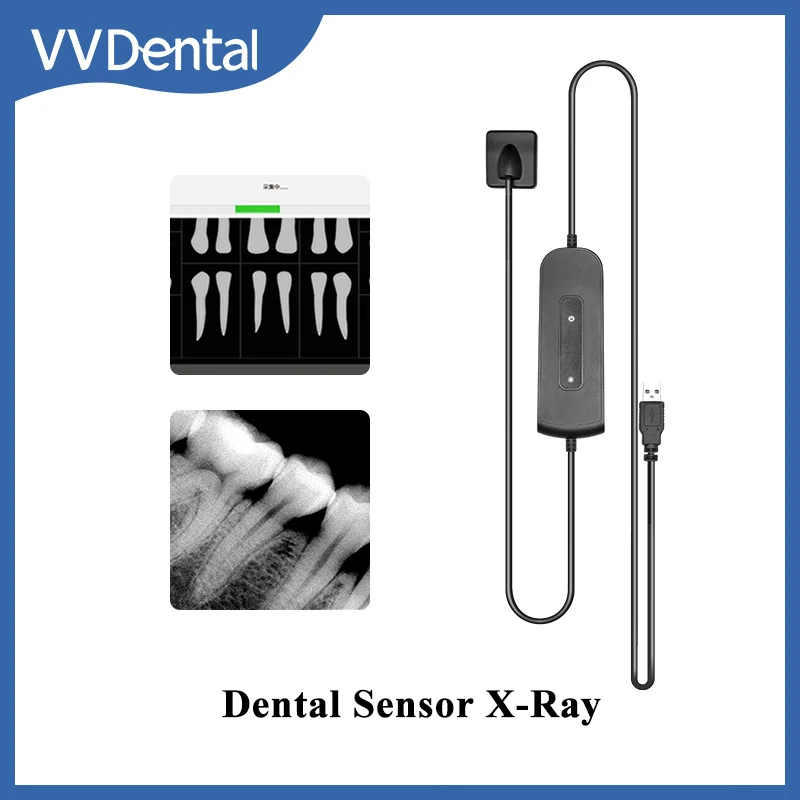 Dental X-Ray Digital Sensor Intraoral lmaging System HD Image Include Software 3m Cable Compatible with Different X-ray Machine