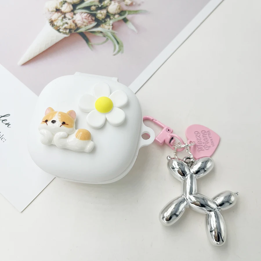 Funda de silicona con diseño de dibujos animados para Xiaomi Redmi Buds 3 Pro/Buds 3 Lite/Airdots 3 Pro, con llavero, para auriculares Xiaomi 3 Pro