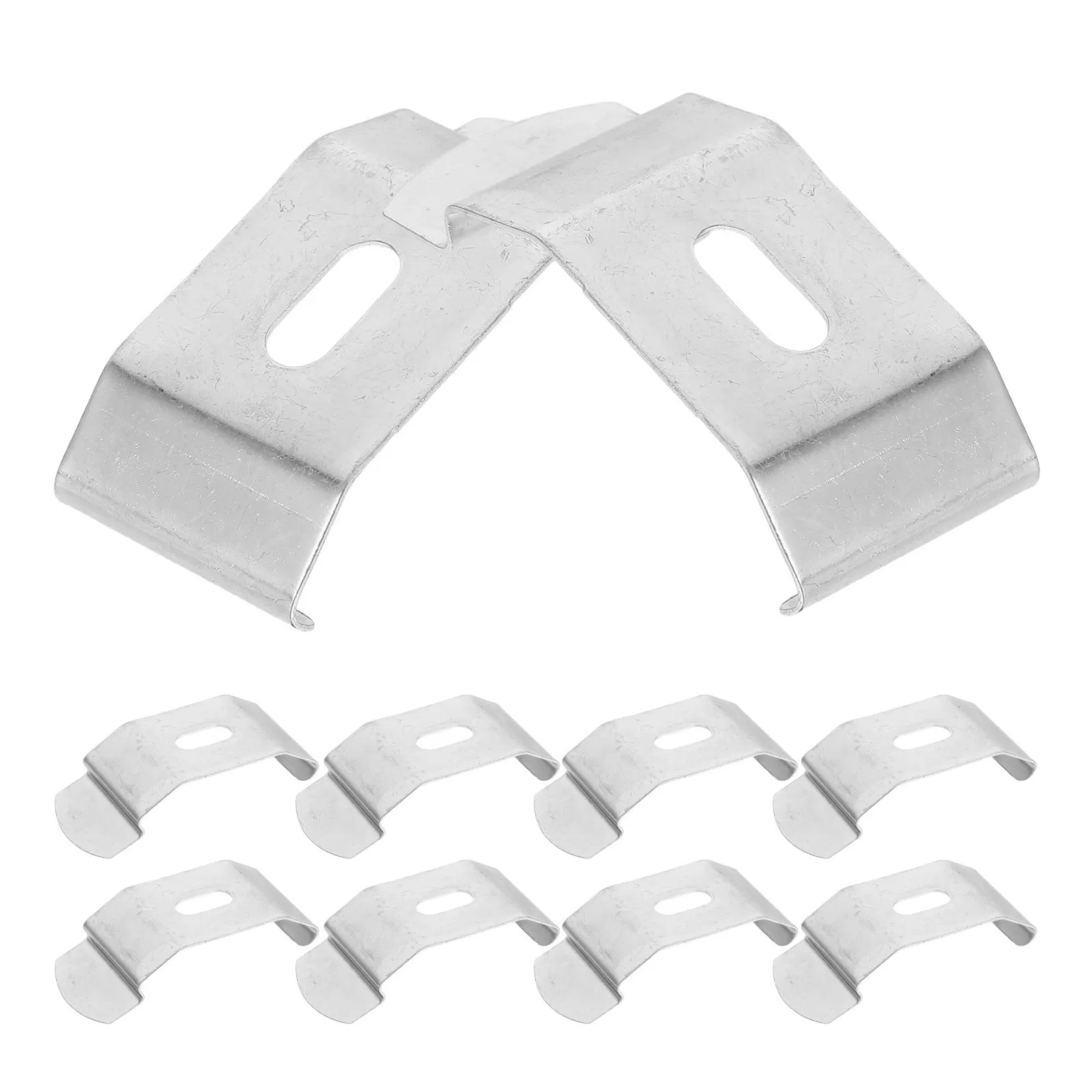 10Pcs Window Blind Fixation Brackets Stainless Steel 5.2x2cm Easy Install Replacement Parts Curtain Hardware Mounting Clips