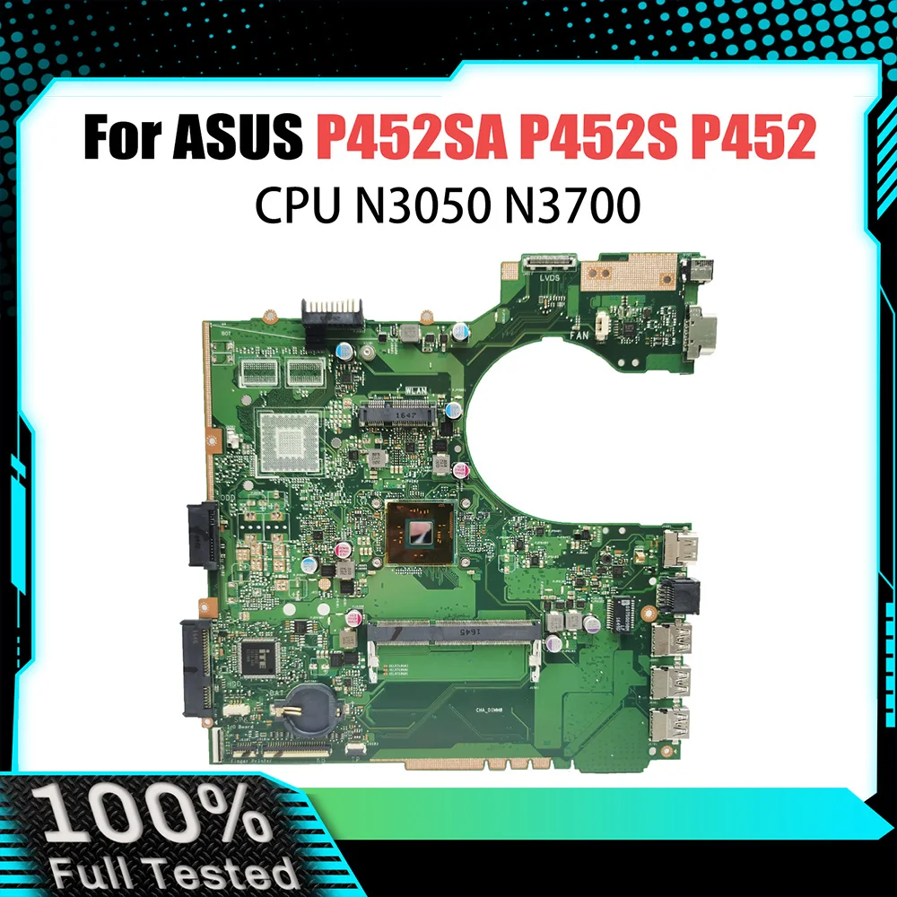 

Laptop Motherboard For ASUS P2420SJ P452SA PE452SA PX452SA PX452SJ Computer Mainboard CPU N3050 N3700 DDR3L UMA 100% Working