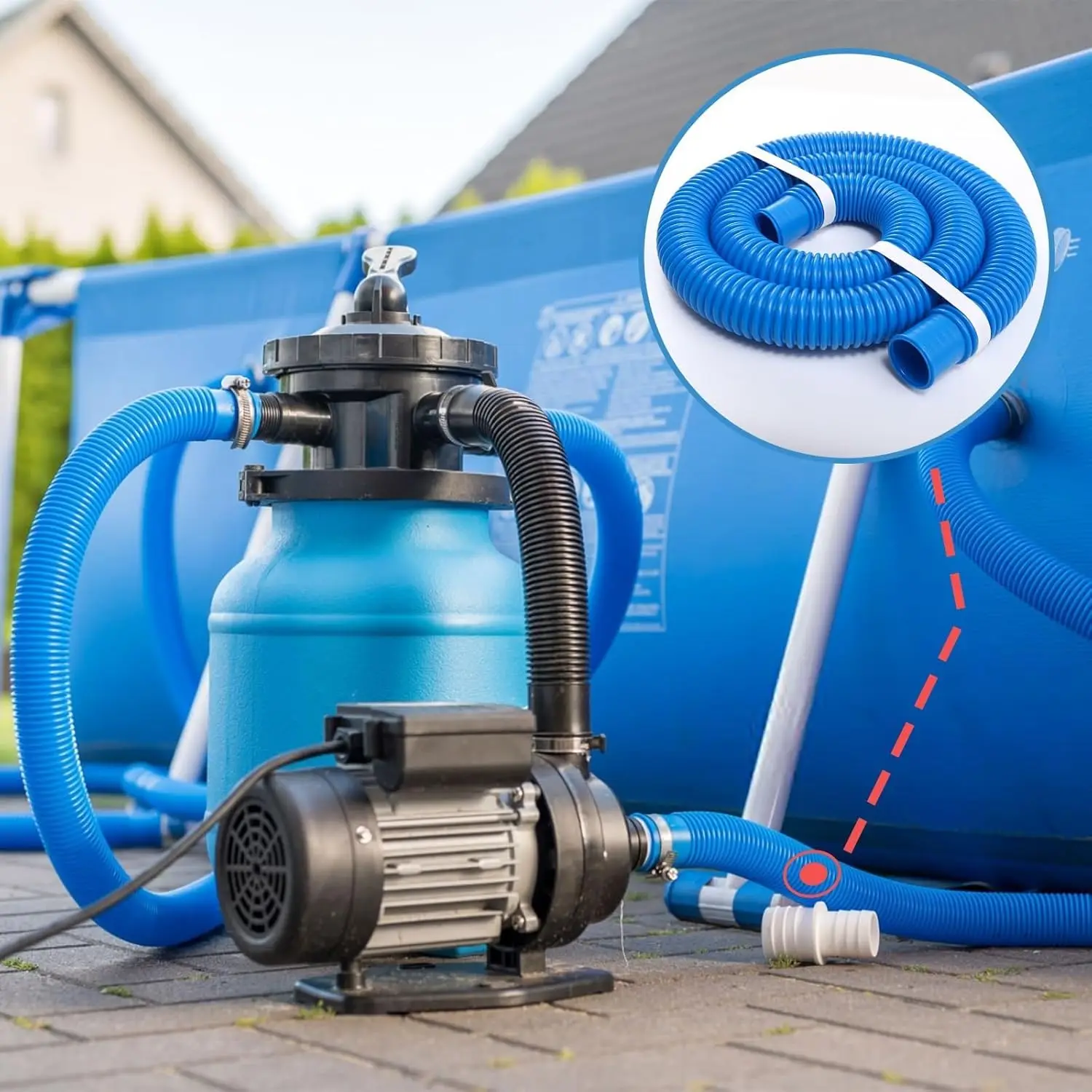1,25 Zoll Durchmesser, 5M Freischneidbarer Poolpumpenschlauch für …