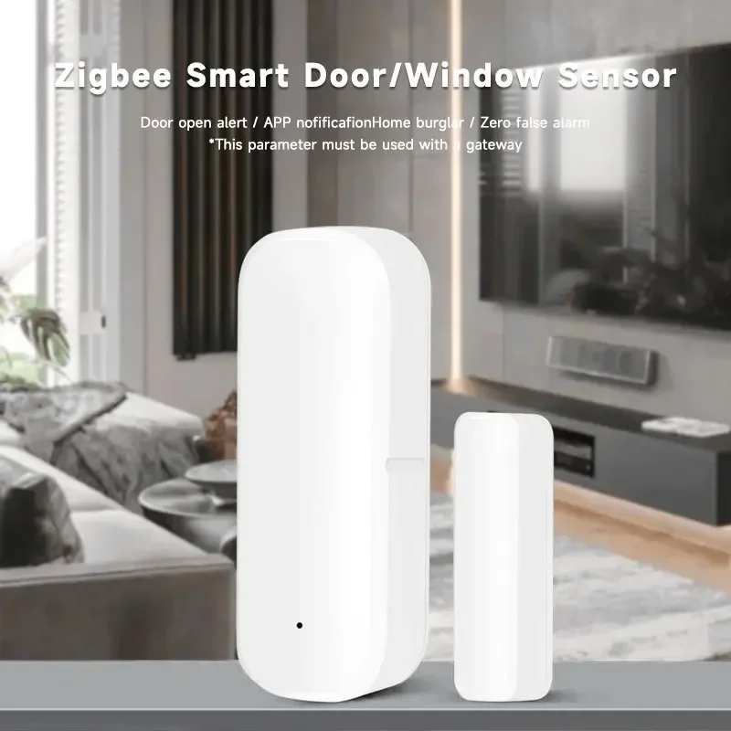 Imagem -02 - Sensor de Porta e Janela Zigbee Notificação Tuya App Detecção sem Fio Interruptor Doméstico Lembrete de Porta Magnético Alarme Anti-roubo