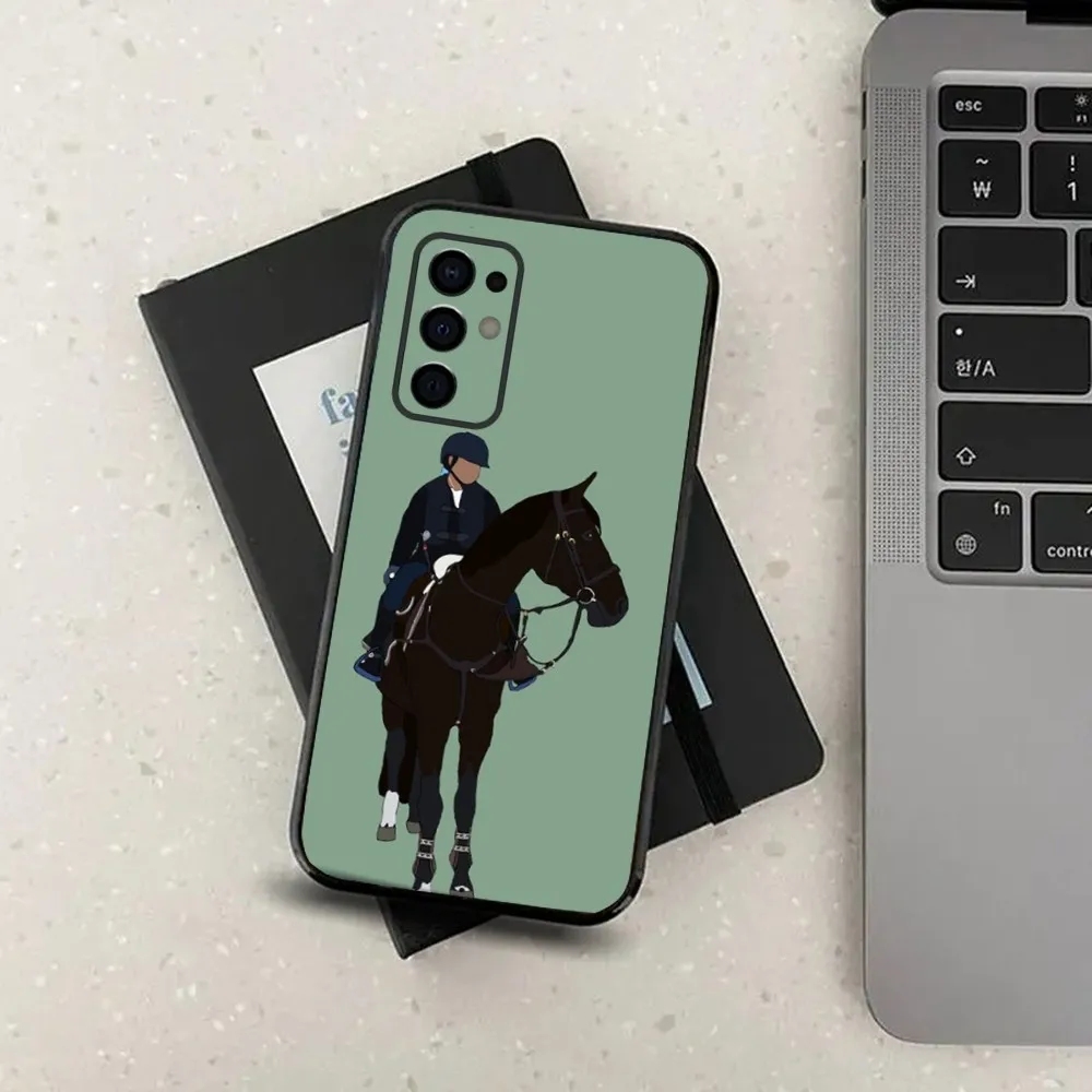 Competition Equestrian Horse Phone Case For Samsung S24,S21,S22,S23,S30,Ultra,S20,Plus,Fe,Lite,Note,10,9,5G Black Soft Cover