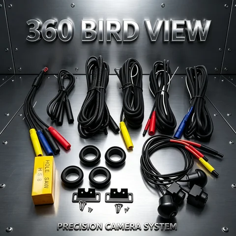 HD 3D 360 Degree Around View Car Camera 4CH AHD 1080P Seamless Bird Eye Surround View DVR for Android Car Stereo Radio