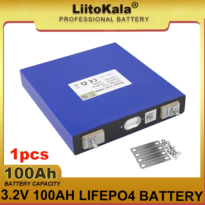 

1pcs 3.2V 100ah LiFePO4 battery Lithium iron phospha DIY 4s 12V 24V Motorcycle Electric Car Solar Inverter Boat Batteries