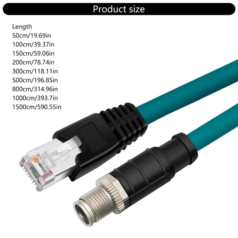 12 X Coded To RJ45 Cord 12 X Coded 8Pin to RJ45 Cable For Industrial Applications Data Transmission Cable Accessory