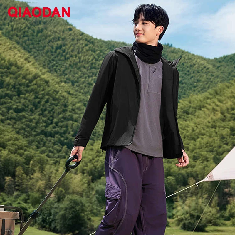 

QIAODAN мужские уличные куртки 2025 зимние водонепроницаемые походные хлопковые ветровки антистатическая верхняя одежда спортивная одежда QXFFM3254084