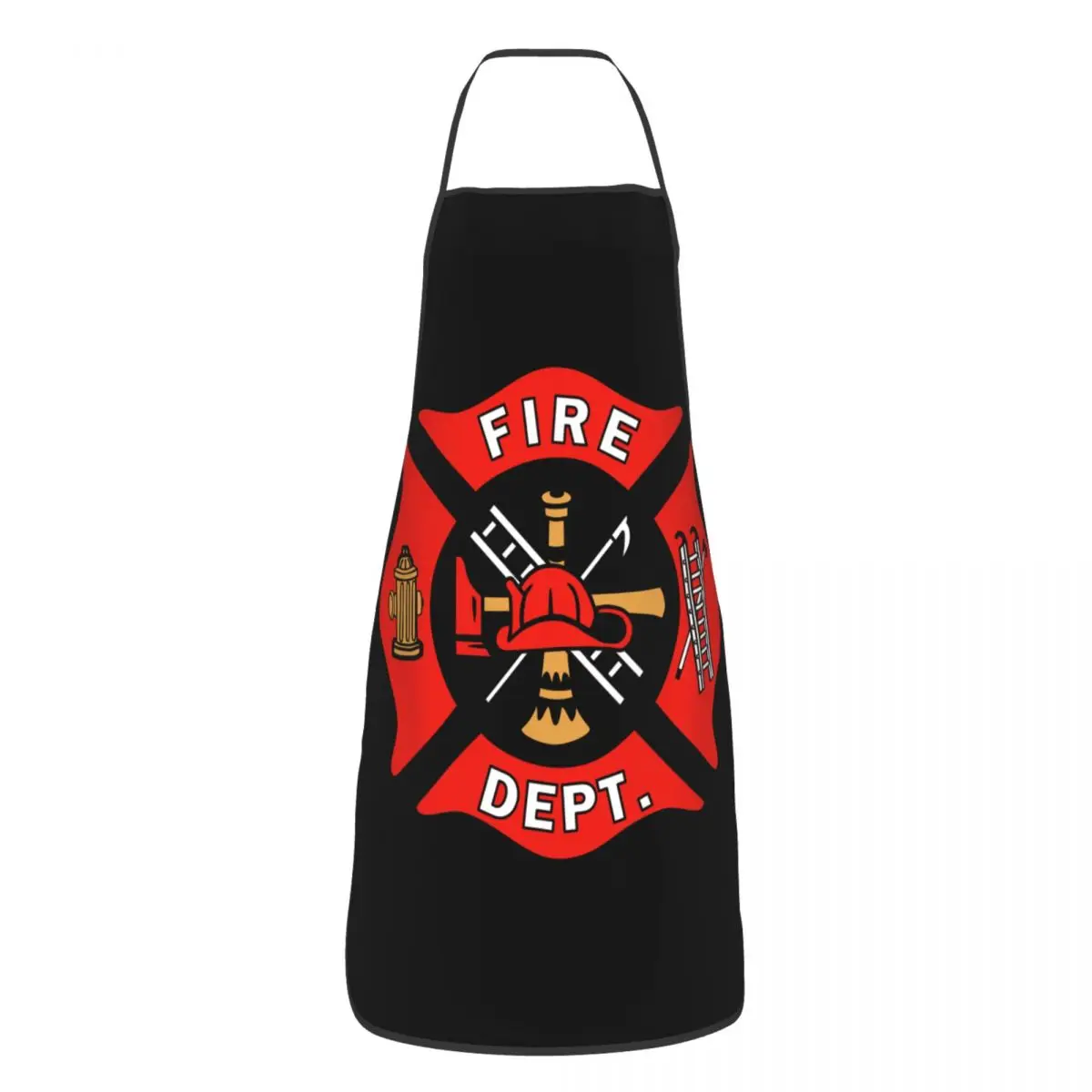 Custom Firefighter Department Logo Apron for Women Men Unisex Bib Fireman Fire Rescue Cooking Tablier Cuisine Chef Gardening