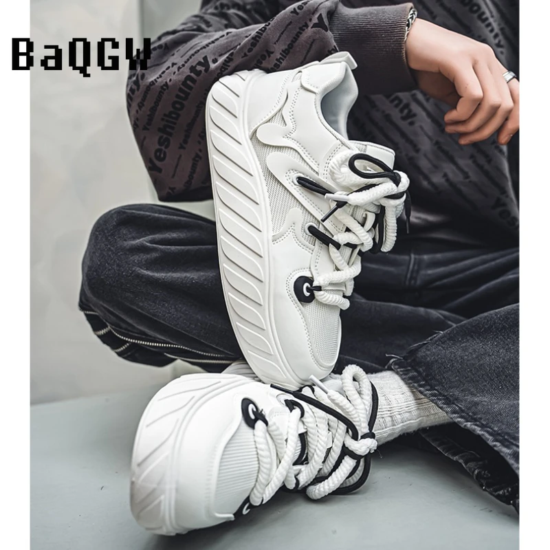 Korea Style Casual White Shoes Men Hip Hop Skateboard Shoes for Men Fashion Sneakers Outdoor Sports Running Shoes for Women