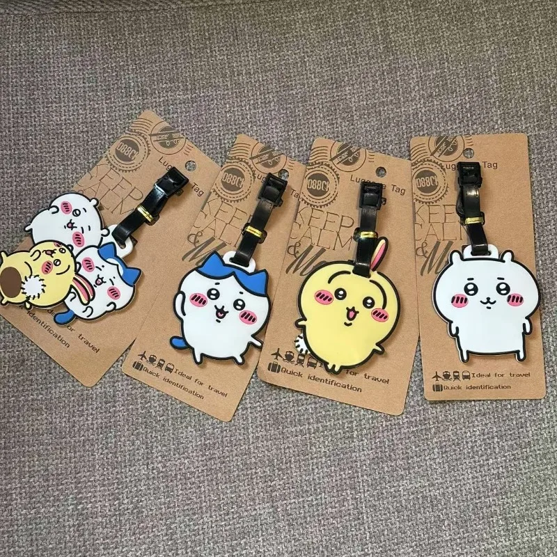 Anime Chiikawa Usagi Suitcase Anti-lost Cards Hachiware Boarding Pass Consignment Cartoon Kawaii Lovely Decoration 2026 New Cute view 4