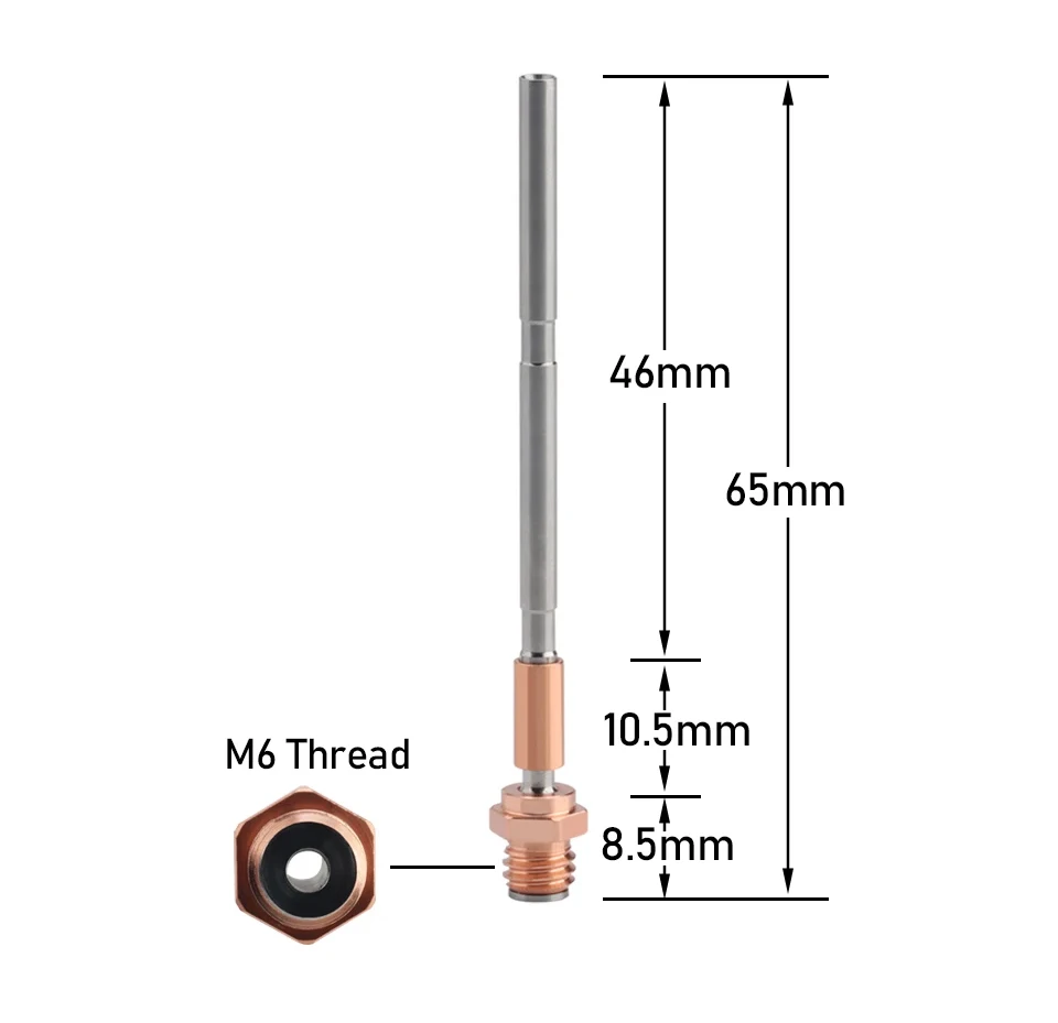 C Trianglelab PRUSA MK4 Kupferlegierung Vernickelte Heizblock-Socken Titanlegierung NCB V6 Düsenadapter Heatbreak Hotend Kit – Detail 4
