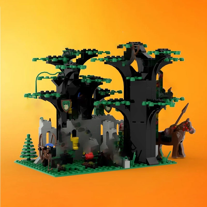 Moc قوالب بناء حارس الغابات آخر التكنولوجيا وحدات كتل الهدايا القرون الوسطى القلعة نموذج عيد الميلاد اللعب لتقوم بها بنفسك مجموعات الجمعية #3