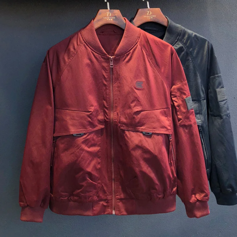 

2025 Autumn/Winter New Men's Versatile Jacket Fashion Trendy Brand Pocket Zipper Casual Simple High end Jacket