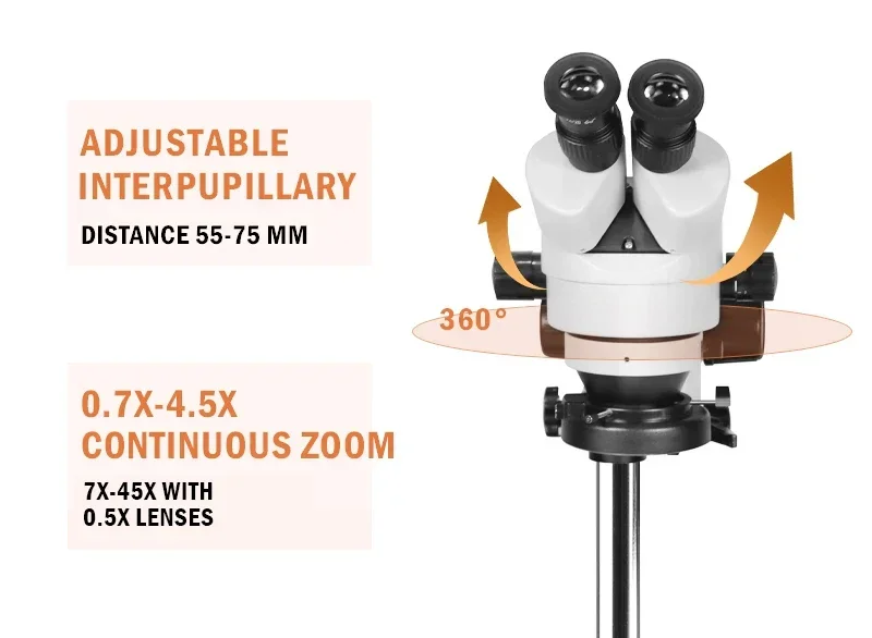 2025/مجوهرات النقش الدقة مجهر مجسم Lakimi 7X-90X التكبير مصباح ليد مجهر مجهر LK-MH03A