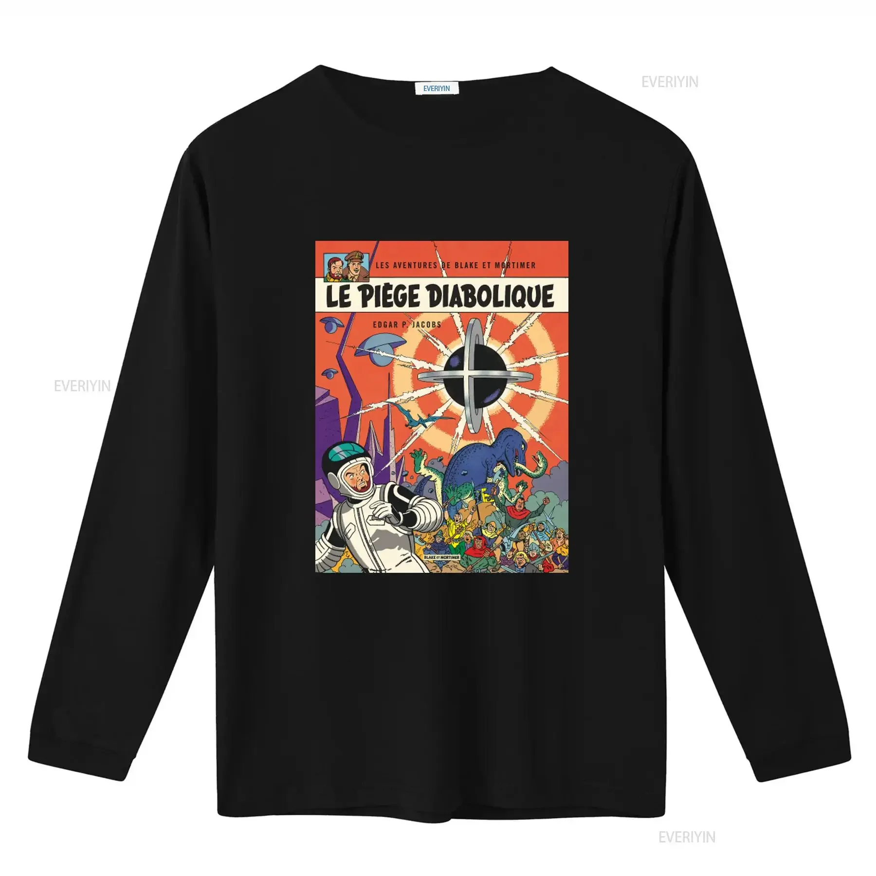 Blake And Mortimer Le Piege Diabolique Sci Fi Adventure T Shirt New Trendy Hot Deals vintage Washed Breathable designer clothes