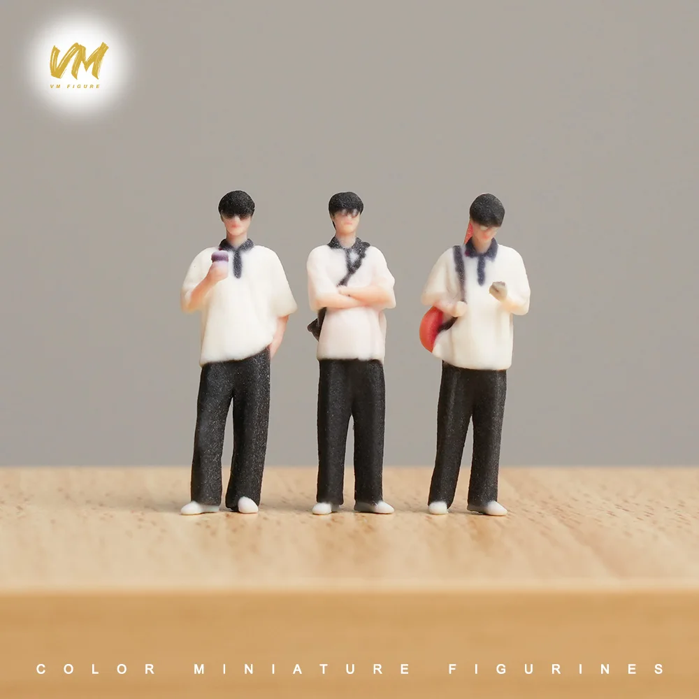 

Miniature Figure 1/87 1/64 1/43 1/24 1/18 Scale 3D Print Real Person White T Boy Casual Handsome Guy Mini Doll Model Props Decor
