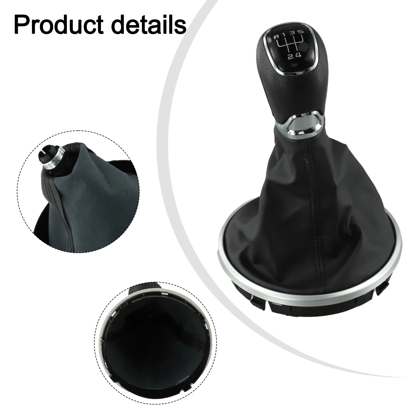 ABS Plastic and Leather Gear Shift Knob Gaiter Frame for Skoda For Fabia II MK2 2007 2014 Precision Manual 5 Speed Design