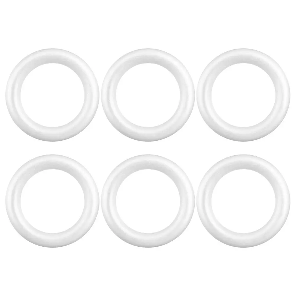 

6Pcs Safe Durable Foam Circles DIY Craft Ornaments for Festival Party Decor DIY Wreath Frame Foam Circles for Crafts