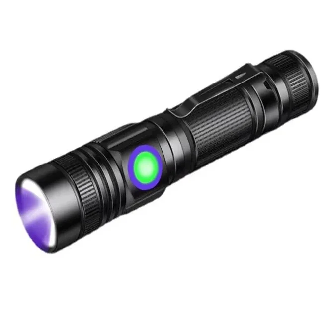 Rechargeable battery 3.7VDC 5W 365nm 395nM UVA Handheld Aluminums Blacklight uv led pen flashlight for curings